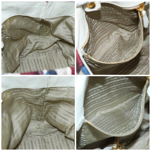 PRADA Lip Pattern Hand Bag Nylon Multicolor Auth - Picture 14 of 16